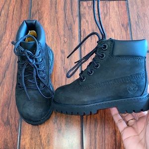 Toddler Black Timberland Boots- size 6